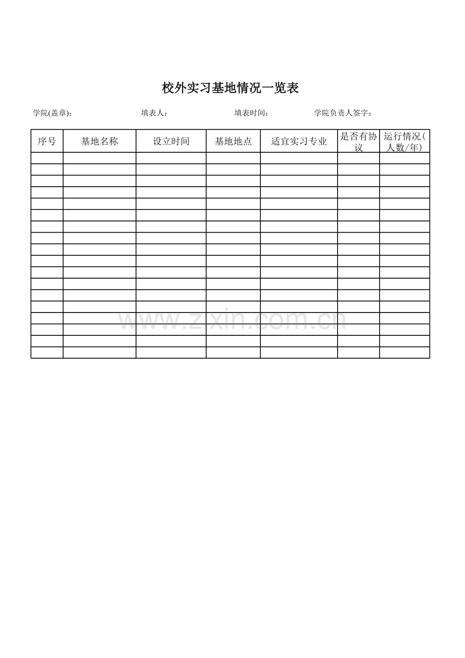 校外实习基地情况一览表.xls_第1页