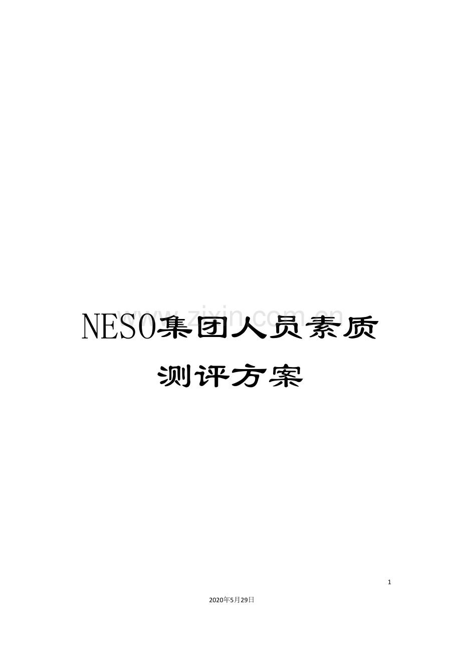 NESO集团人员素质测评方案.doc_第1页