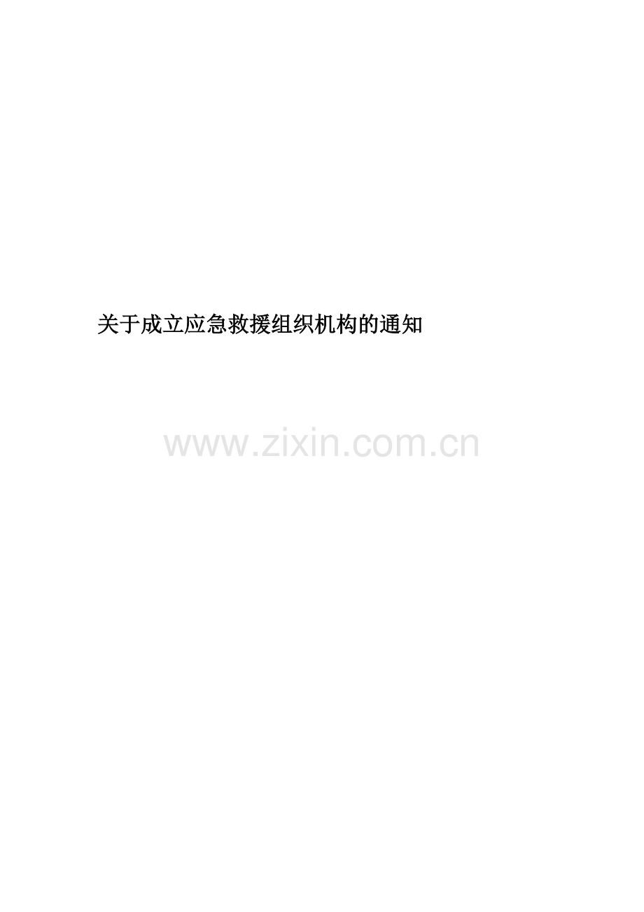 关于成立应急救援组织机构的通知.doc_第1页