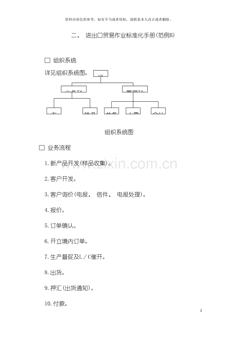进出口贸易作业标准化手册范例B模板.doc_第2页