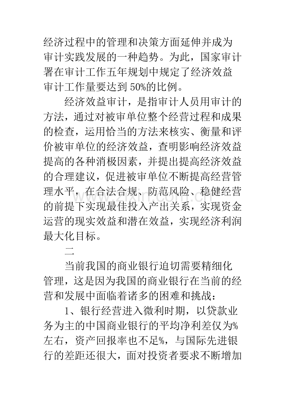 开展经济效益审计-促进银行精细化管理.docx_第2页