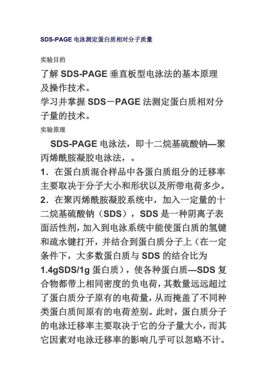 SDS-PAGE电泳测定蛋白质相对分子质量.doc_第2页