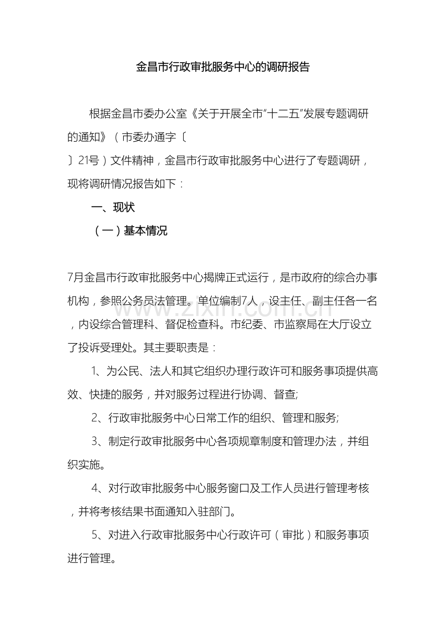 关于金昌市行政审批服务中心的调研报告.doc_第2页