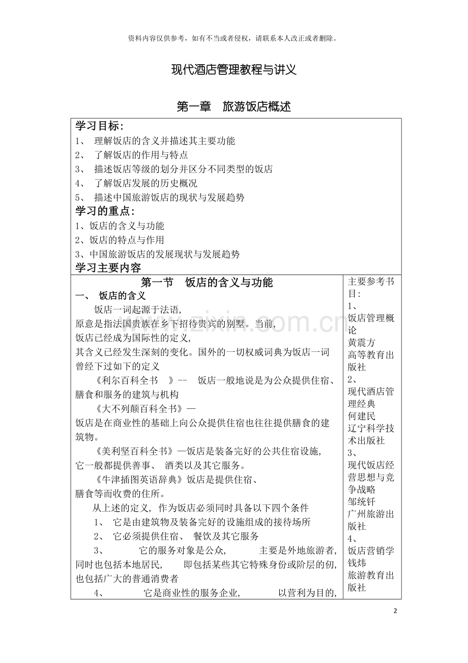 现代酒店管理教程与讲义模板.doc_第2页