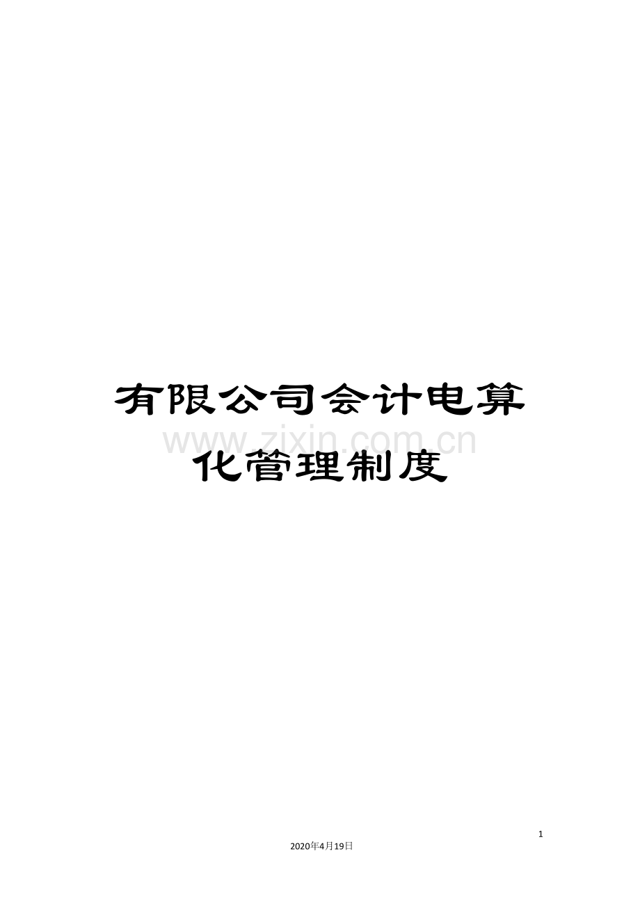 有限公司会计电算化管理制度.doc_第1页