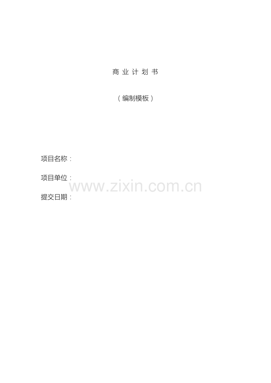 创业项目融资商业计划书模板.doc_第2页