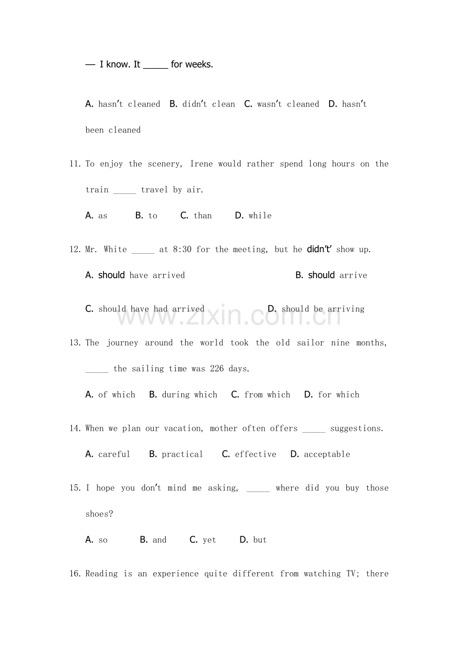 2023年福建江夏学院高职招考英语模拟试题附答案.docx_第2页