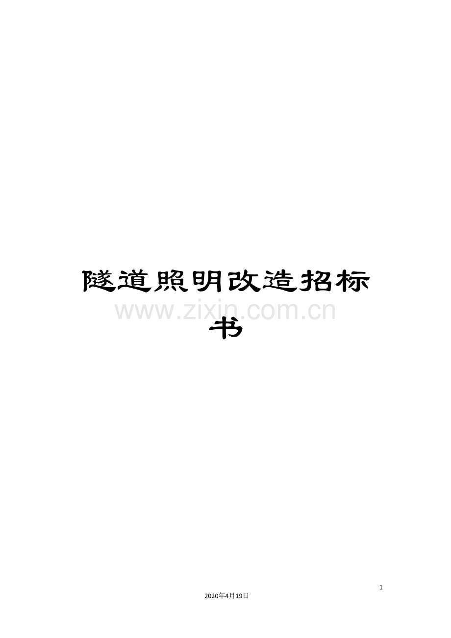 隧道照明改造招标书.doc_第1页
