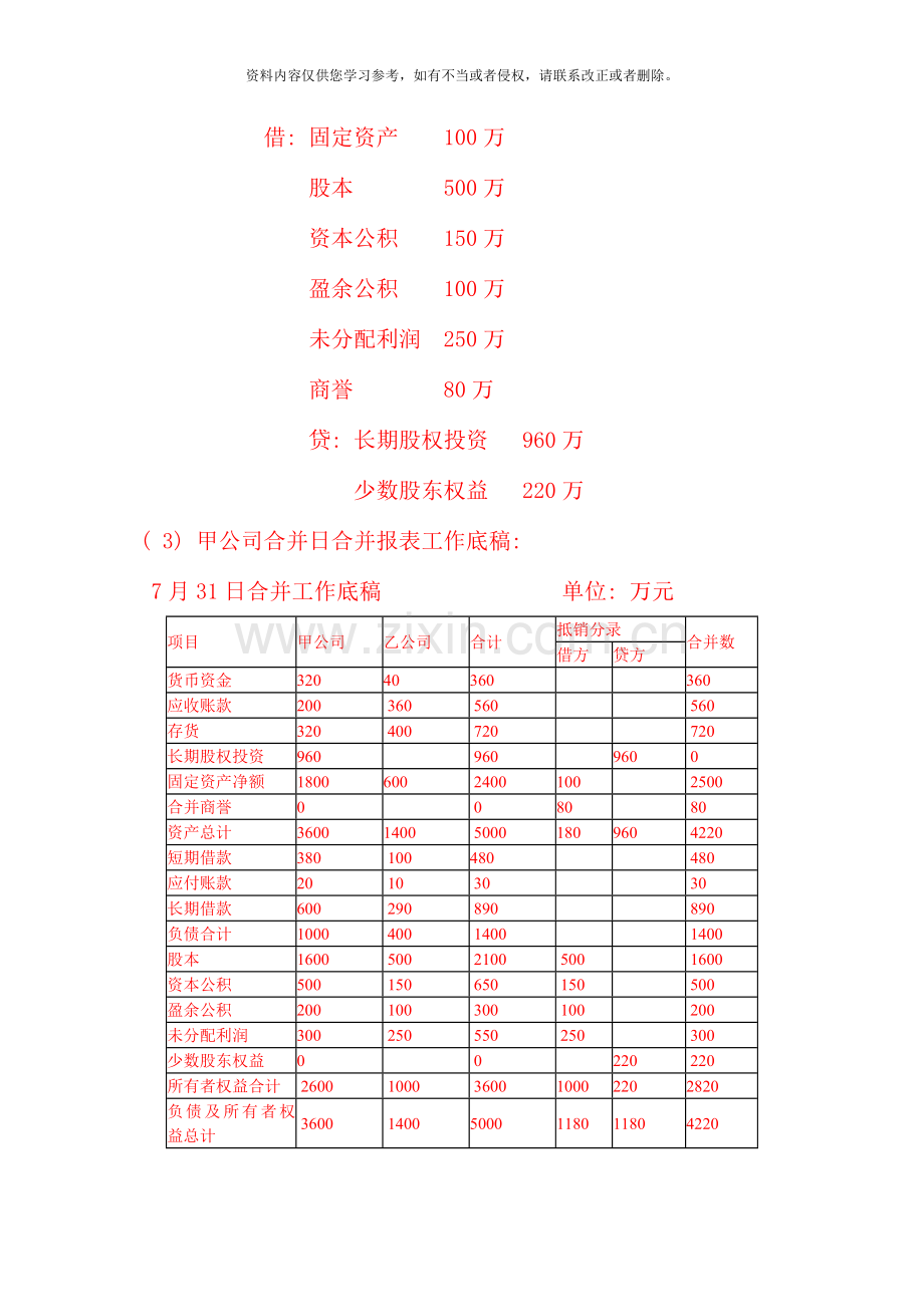 电大高级财务会计形成性测验任务答案全.doc_第2页