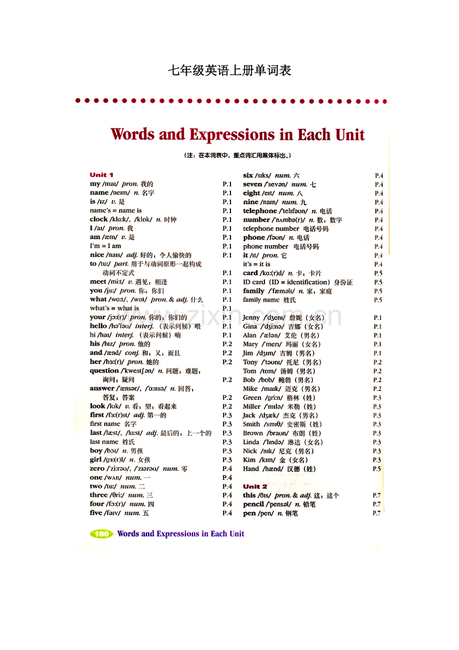 初中英语书单词汇总情况初中全部.doc_第1页