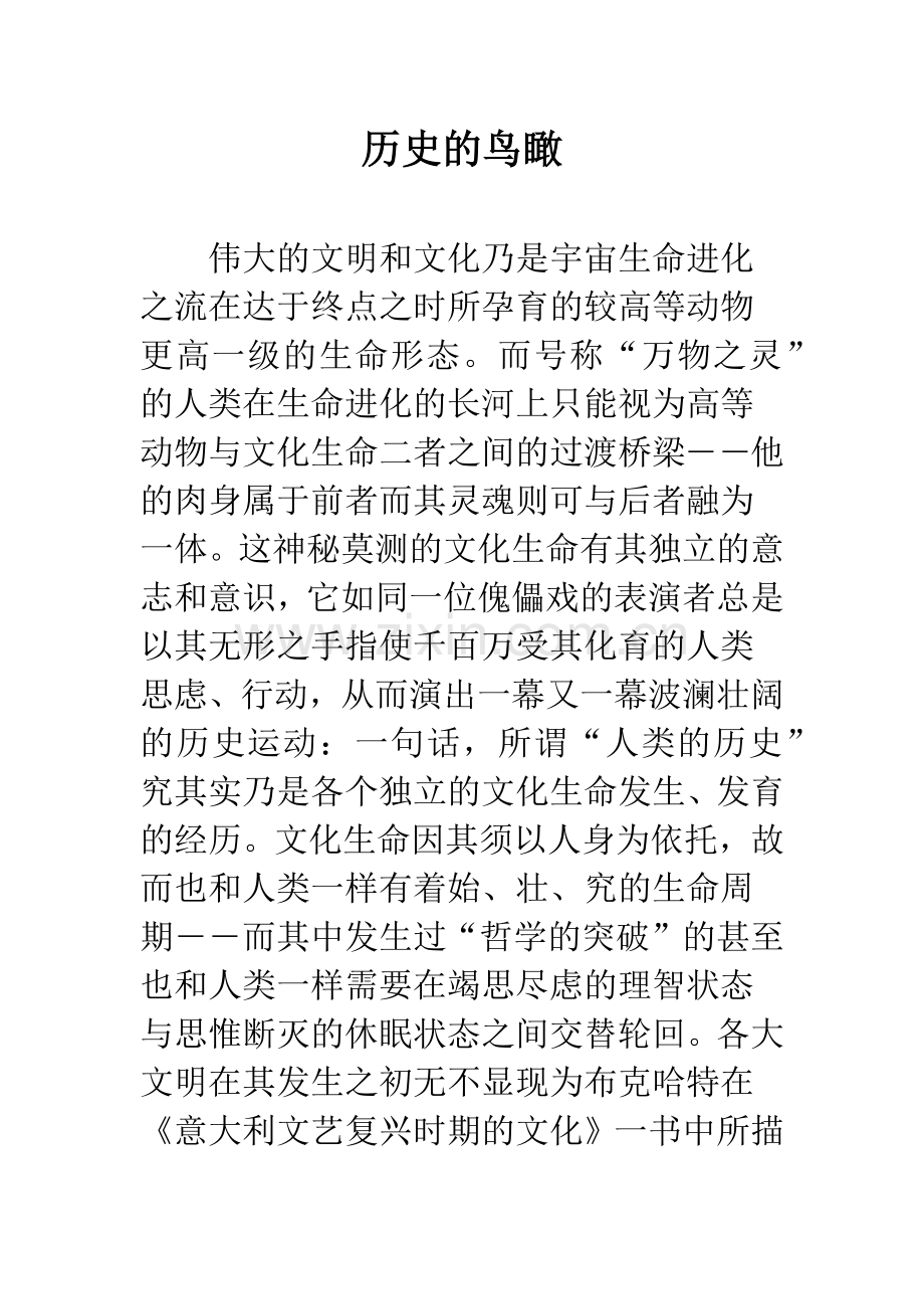 历史的鸟瞰.docx_第1页