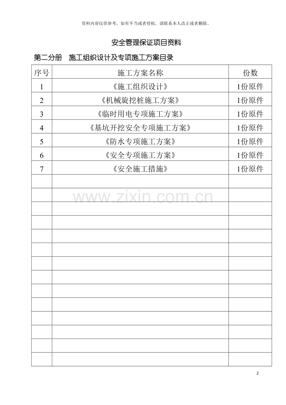 花溪安置工程施工组织设计及专项方案模板.doc_第2页