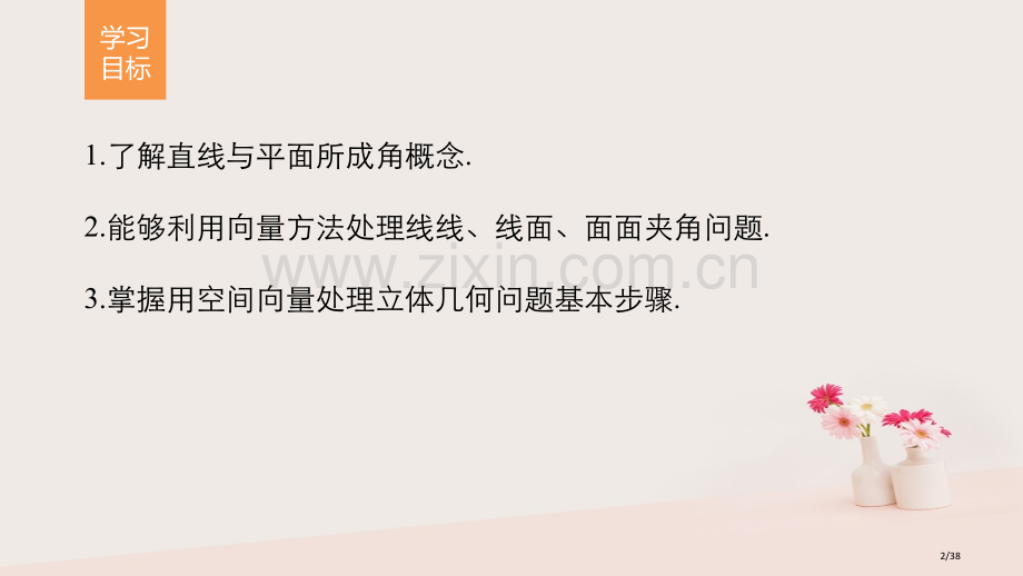 高中数学第3章空间向量与立体几何3.2.3空间的角的计算省公开课一等奖新名师优质课获奖课件.pptx_第2页