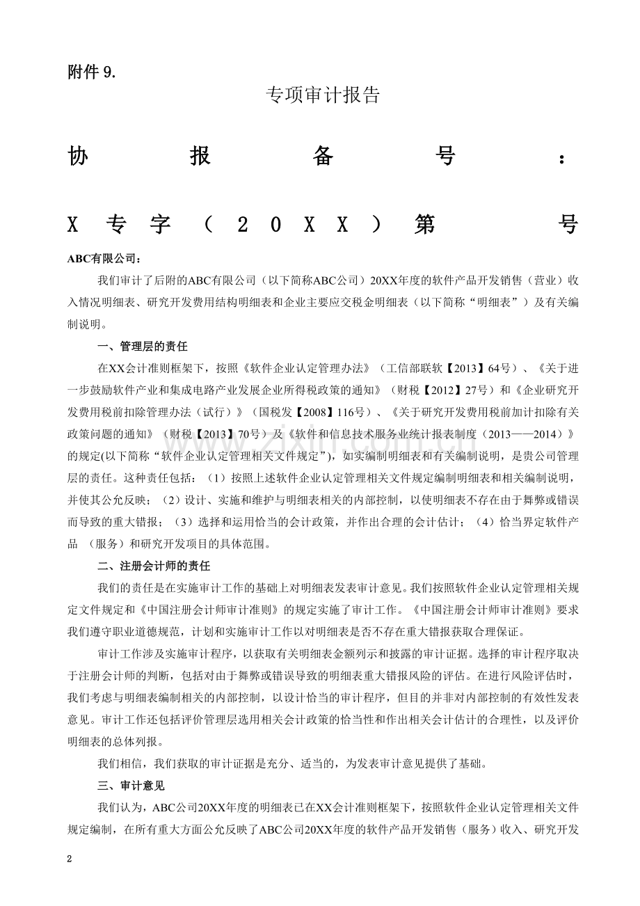 专项审计报告(参考模版).doc_第2页