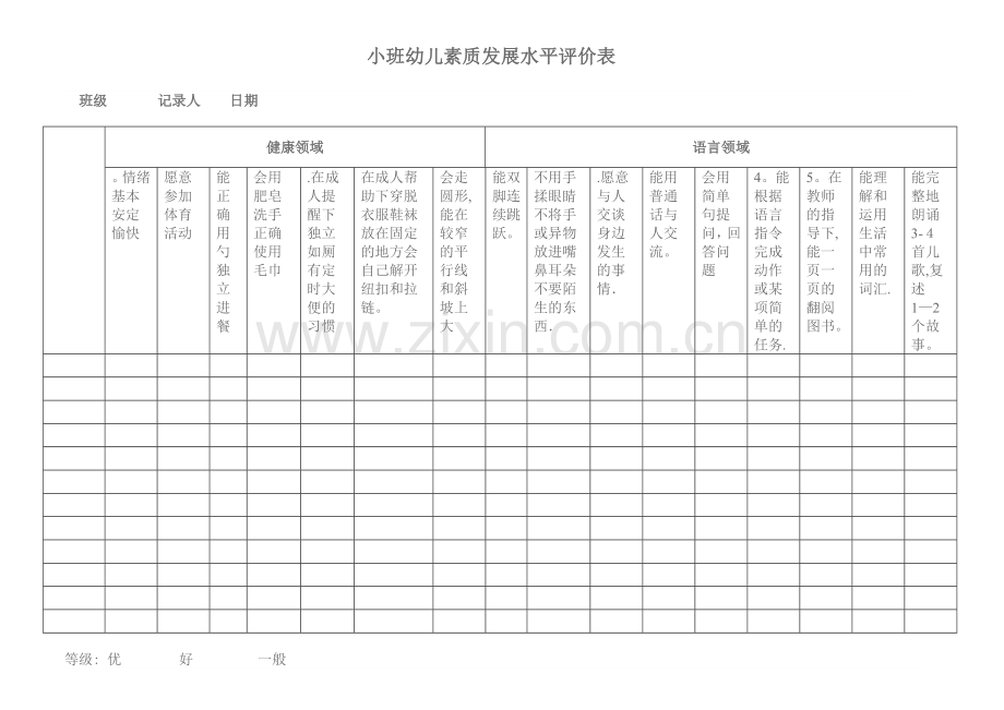 小班综合素质评估表.doc_第1页