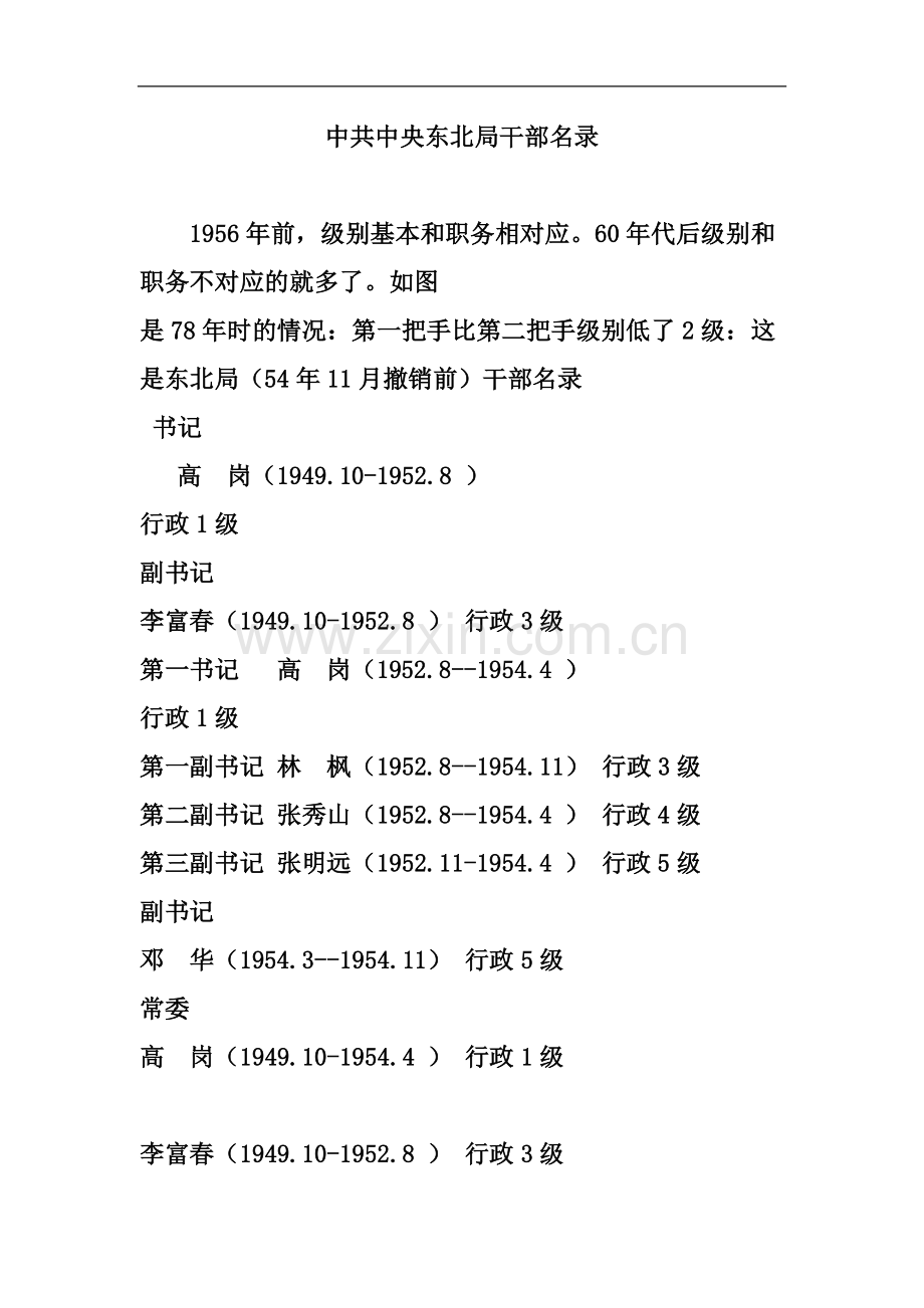 中共中央东北局干部名录.doc_第2页