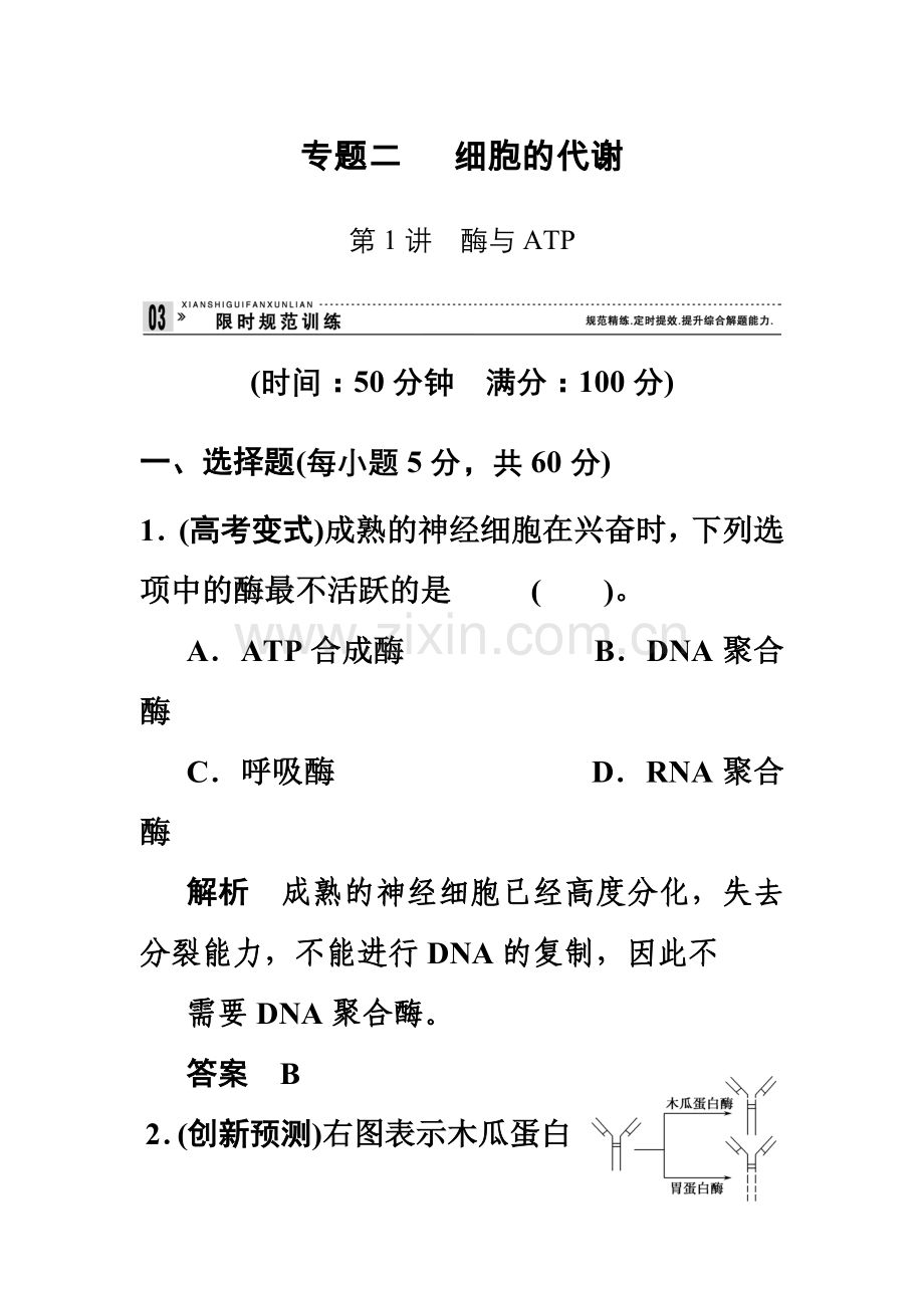 专题二---细胞的代谢--第1讲--酶与ATP.doc_第2页