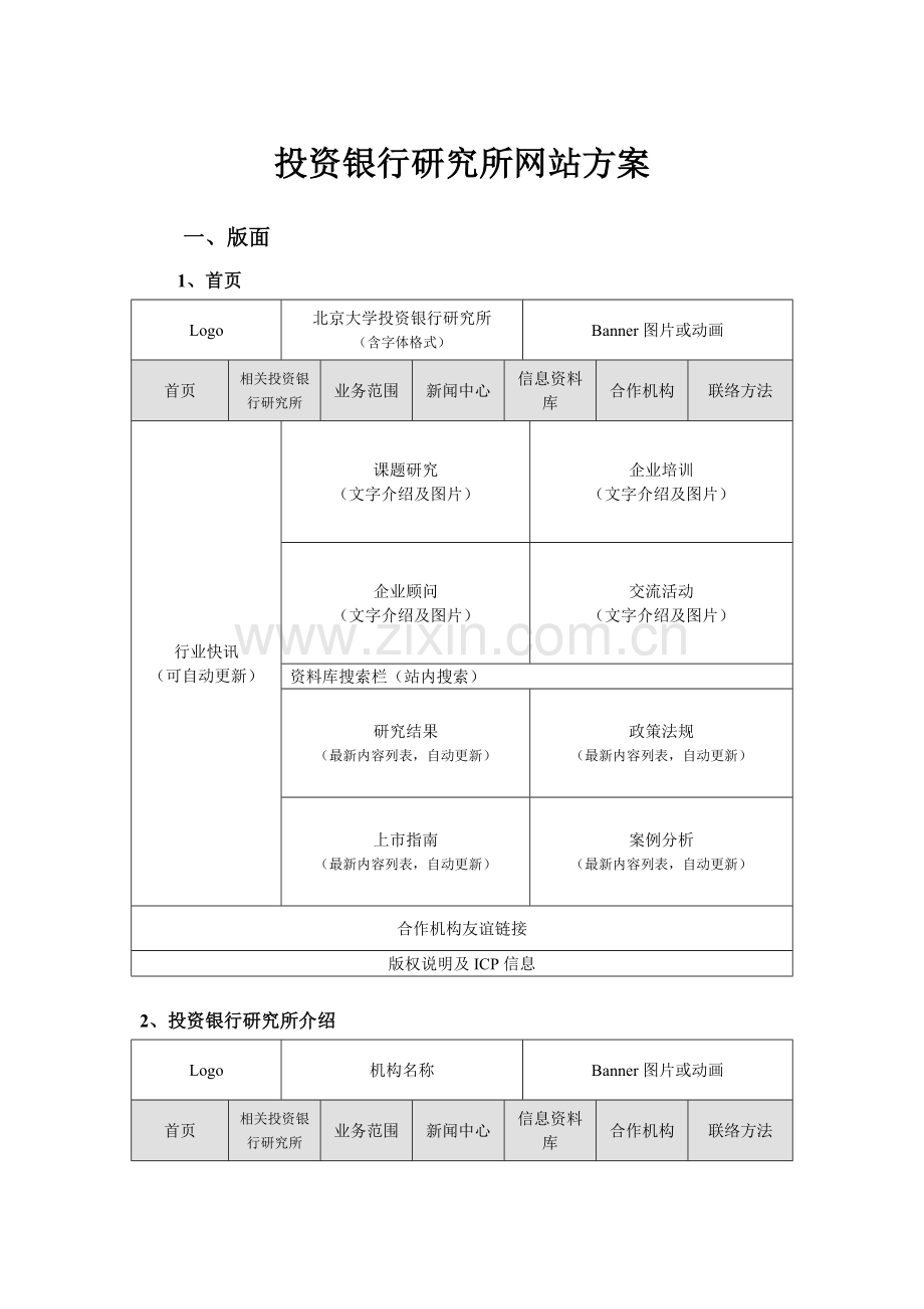 投资银行研究应用所网站专项方案.doc_第1页