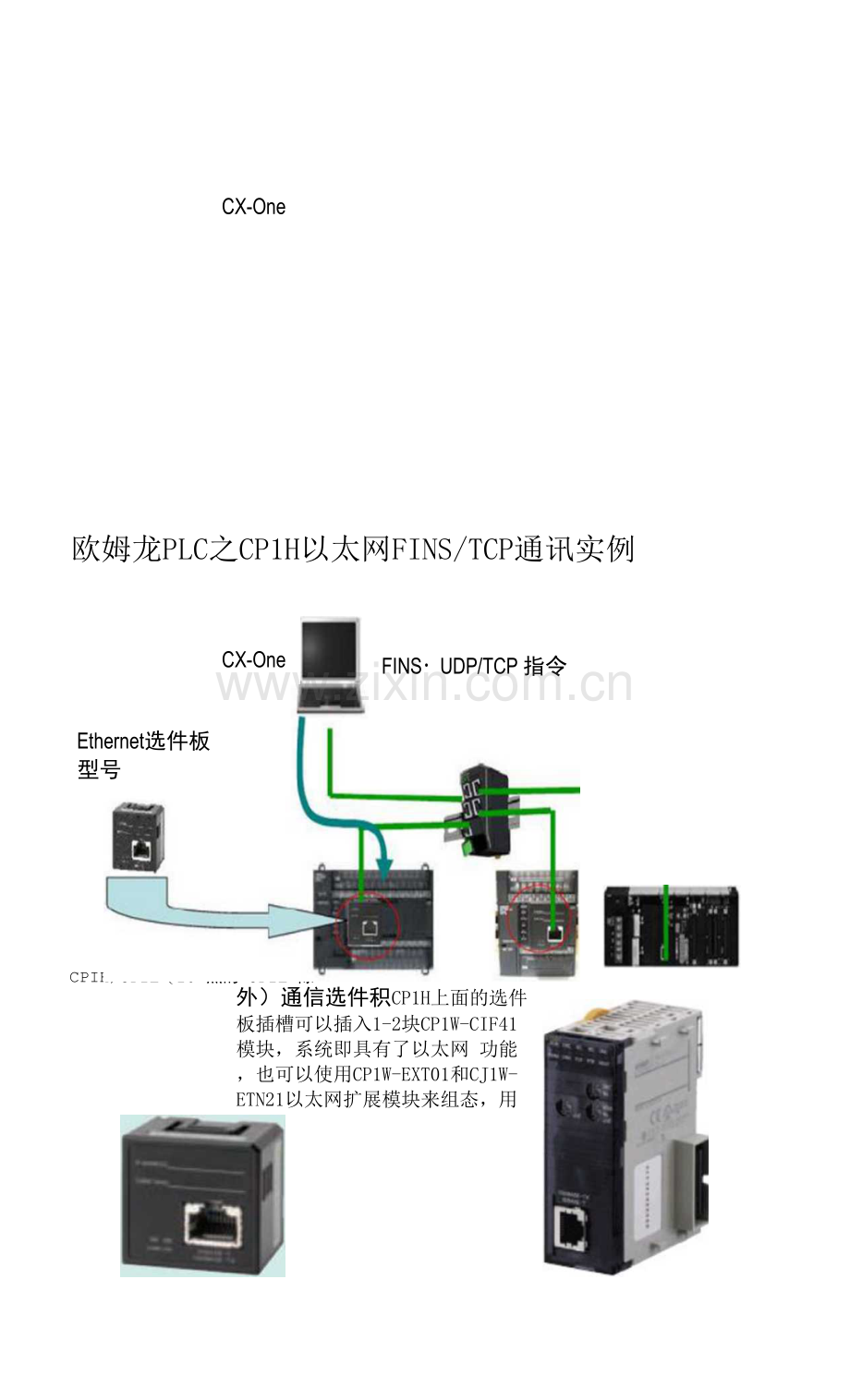 欧姆龙PLC之CP1H以太网FINSTCP通讯实例.docx_第1页