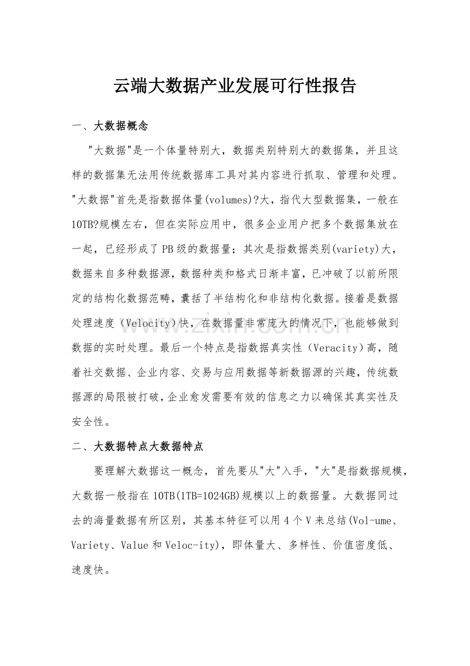 大数据公司可行性报告.doc_第1页