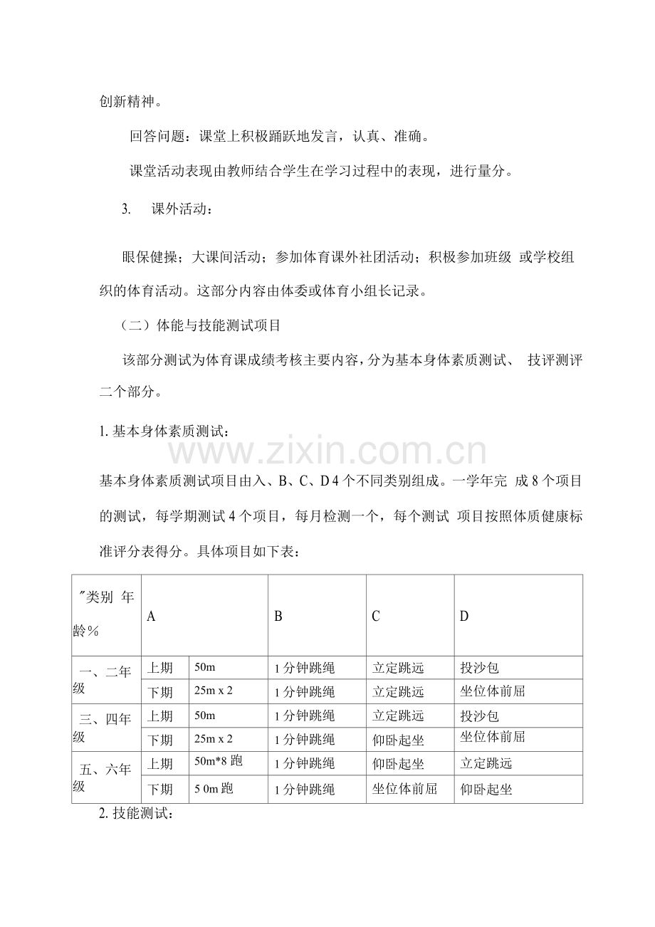 体育课程评价方案.docx_第2页