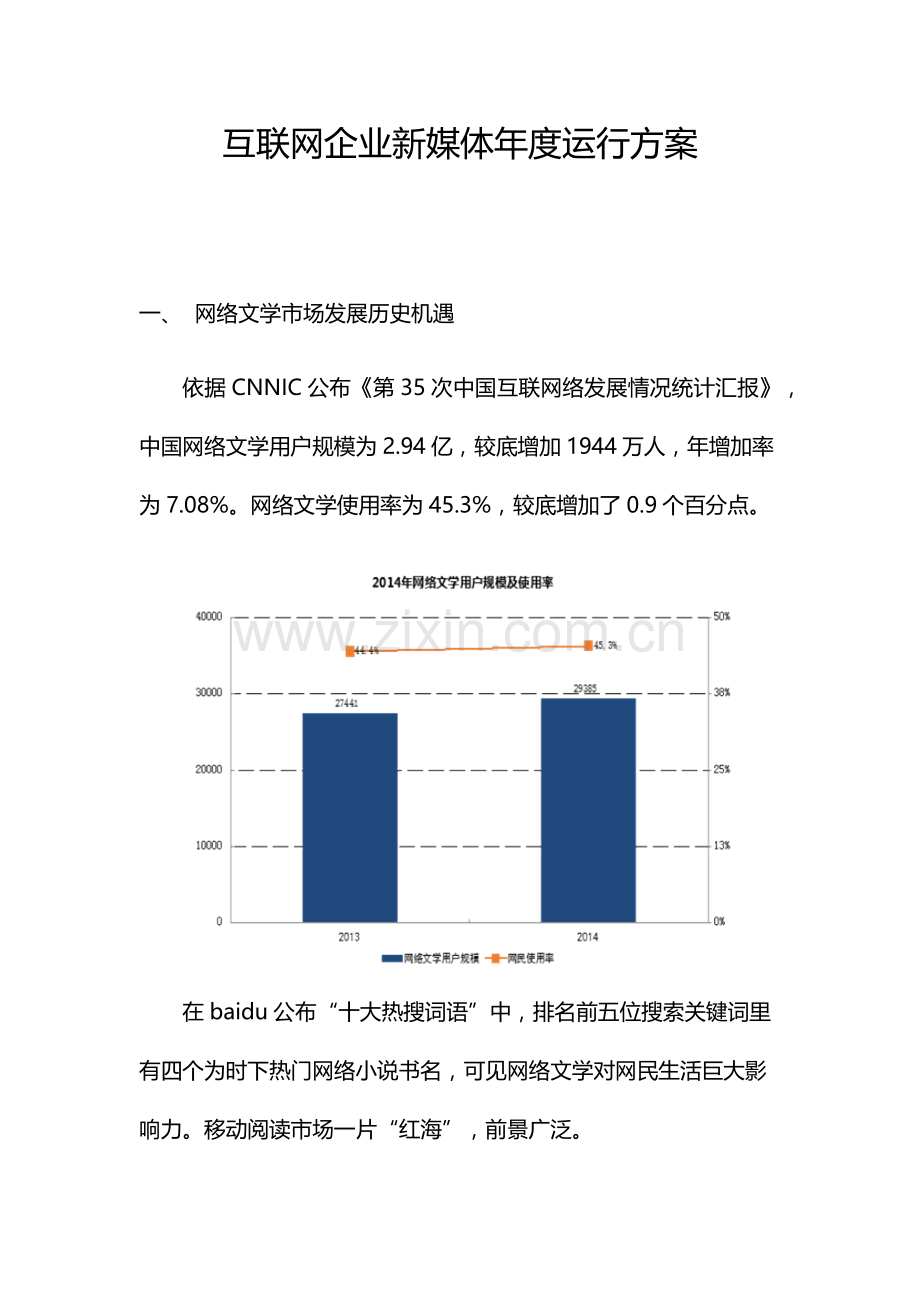 互联网公司年度新媒体运营专项方案.docx_第1页