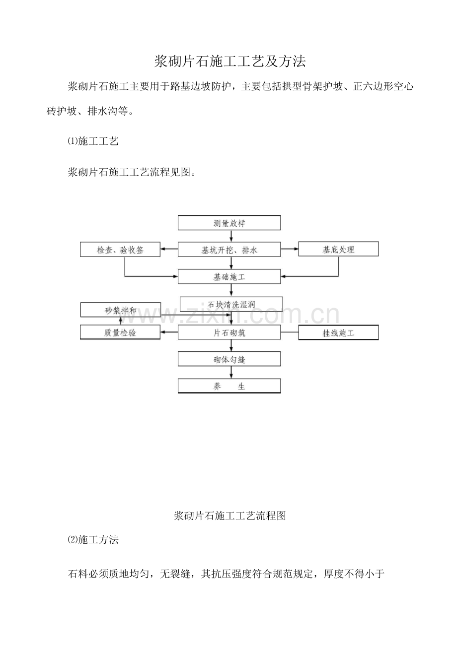 浆砌片石施工工艺及方法.docx_第1页
