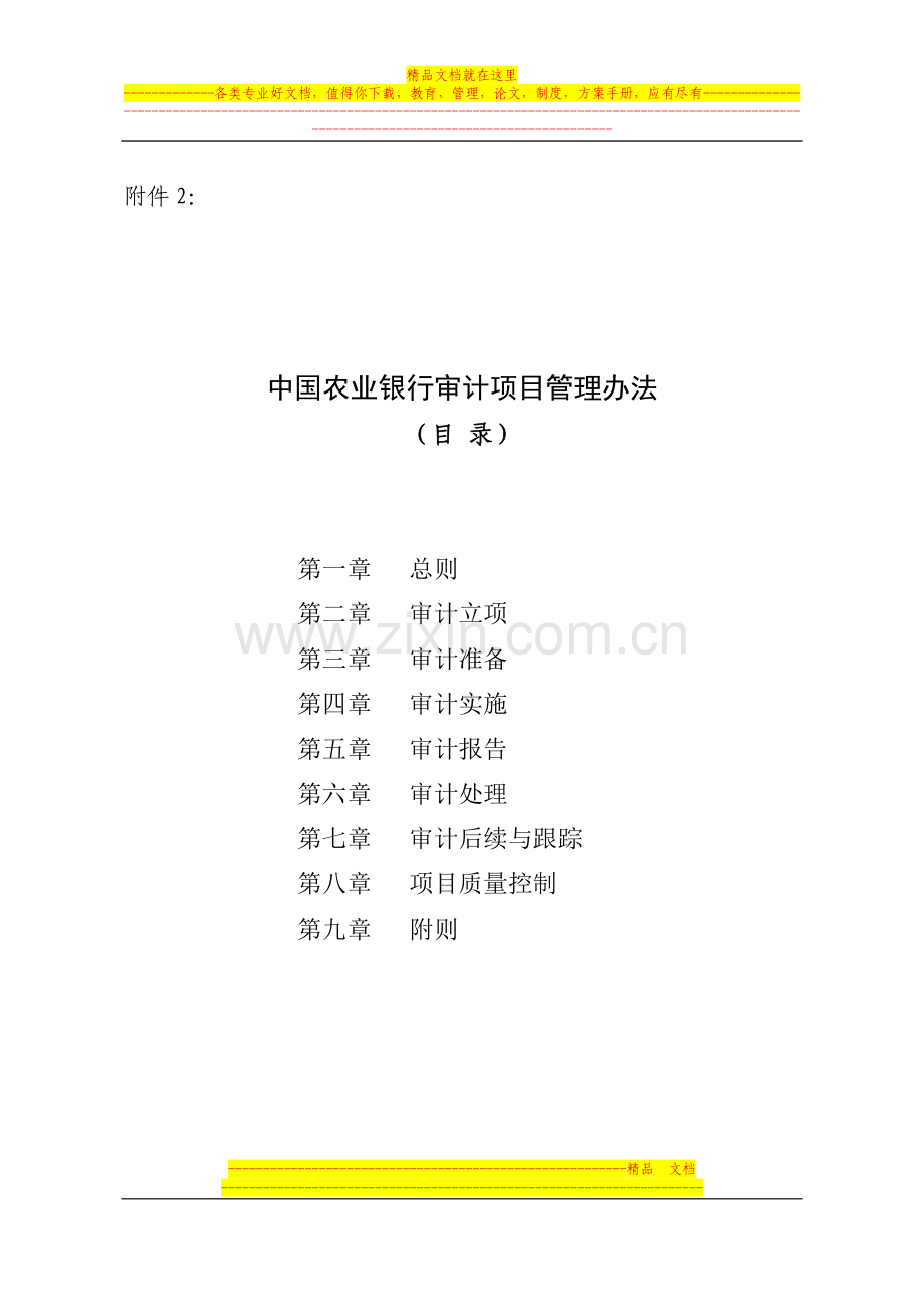 审计项目管理办法.doc_第1页