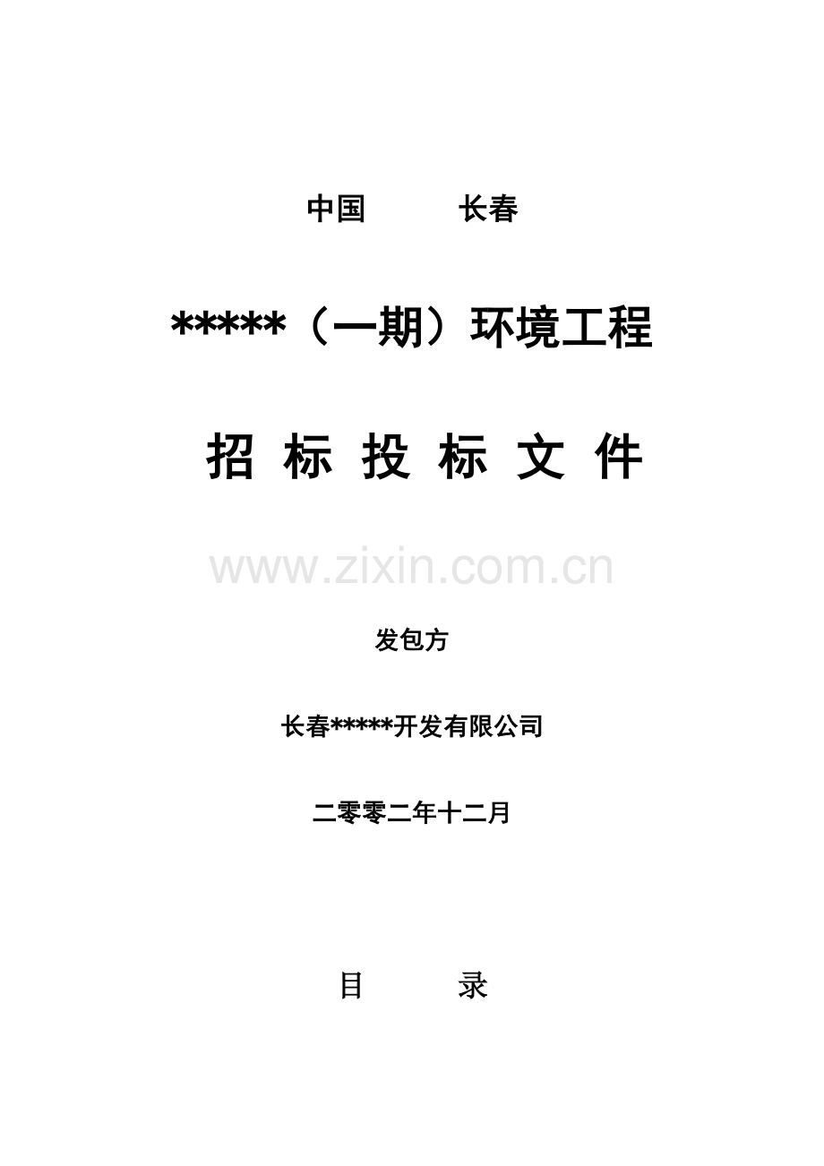 长春某售楼处环境工程招标文件.doc_第1页