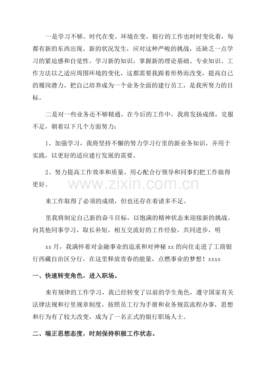 银行员工个人年终工作总结报告范文.docx_第2页