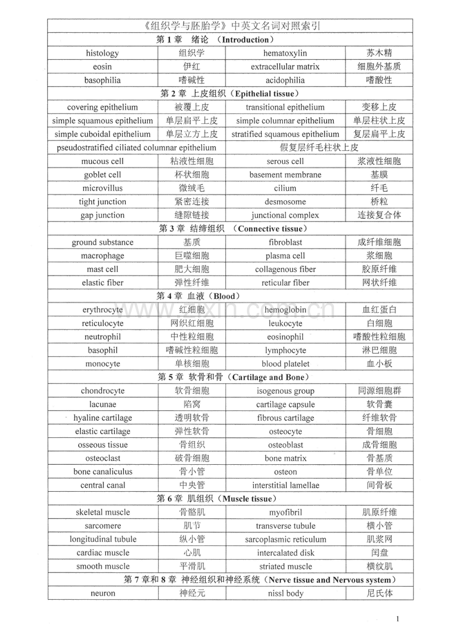 组胚中英文对照索引.pdf_第1页