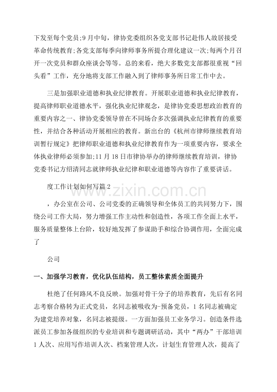 个人年度工作计划如何写3000字.docx_第2页