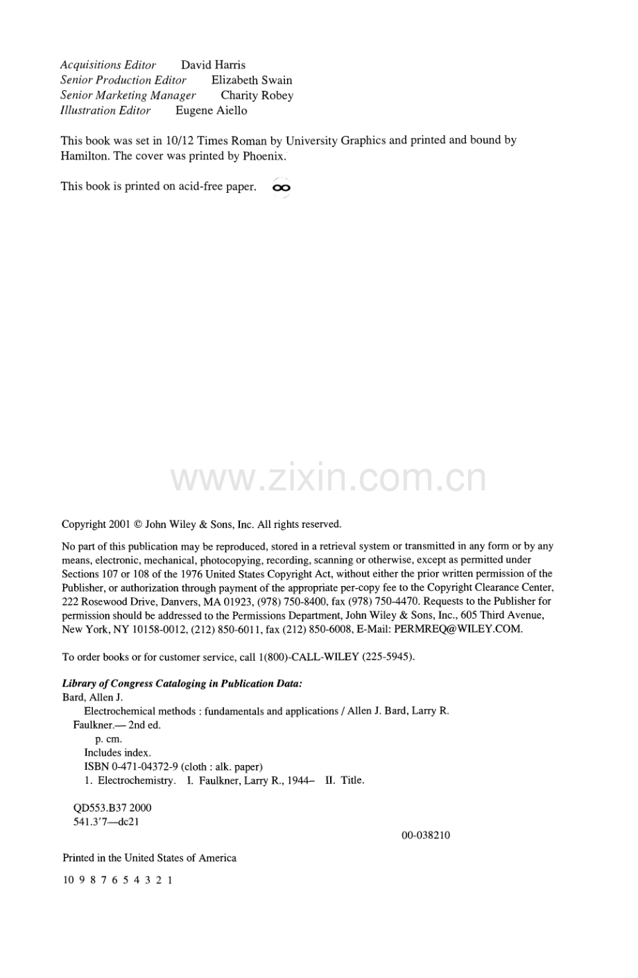 Electrochemical methods Fundamentals applications电化学方法基本原理和应用 英文版.pdf_第2页