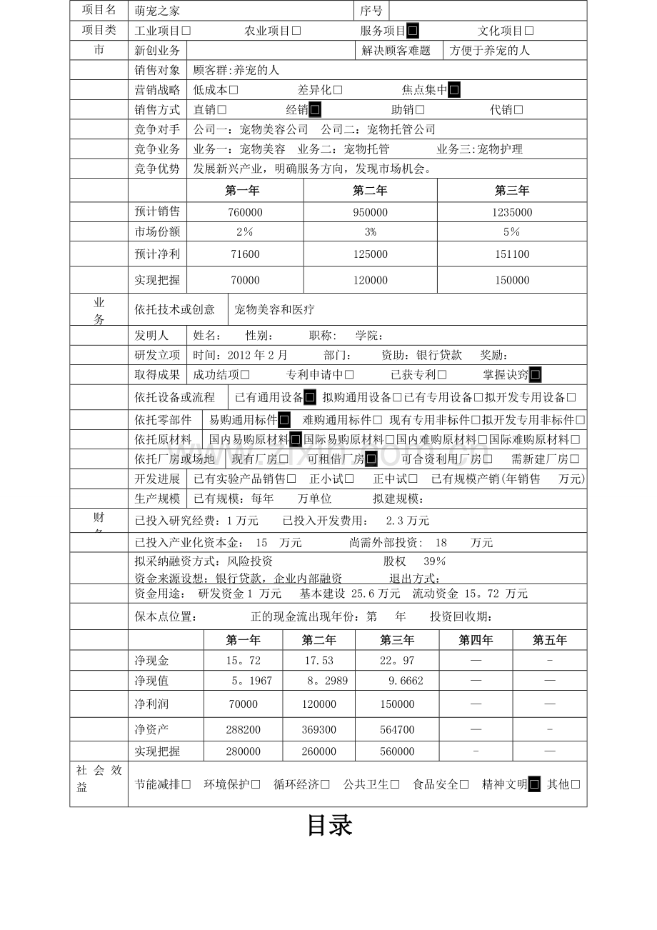 宠物商店创业计划书.doc_第1页