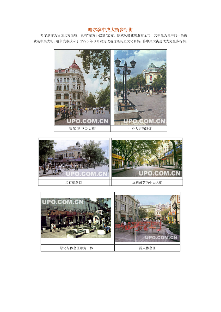 哈尔滨中央大街步行街.docx_第1页