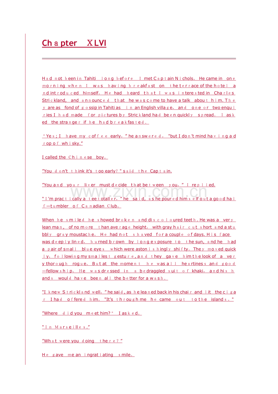 月亮与六便士-英文版-46～50章-chapter46-50.doc_第1页