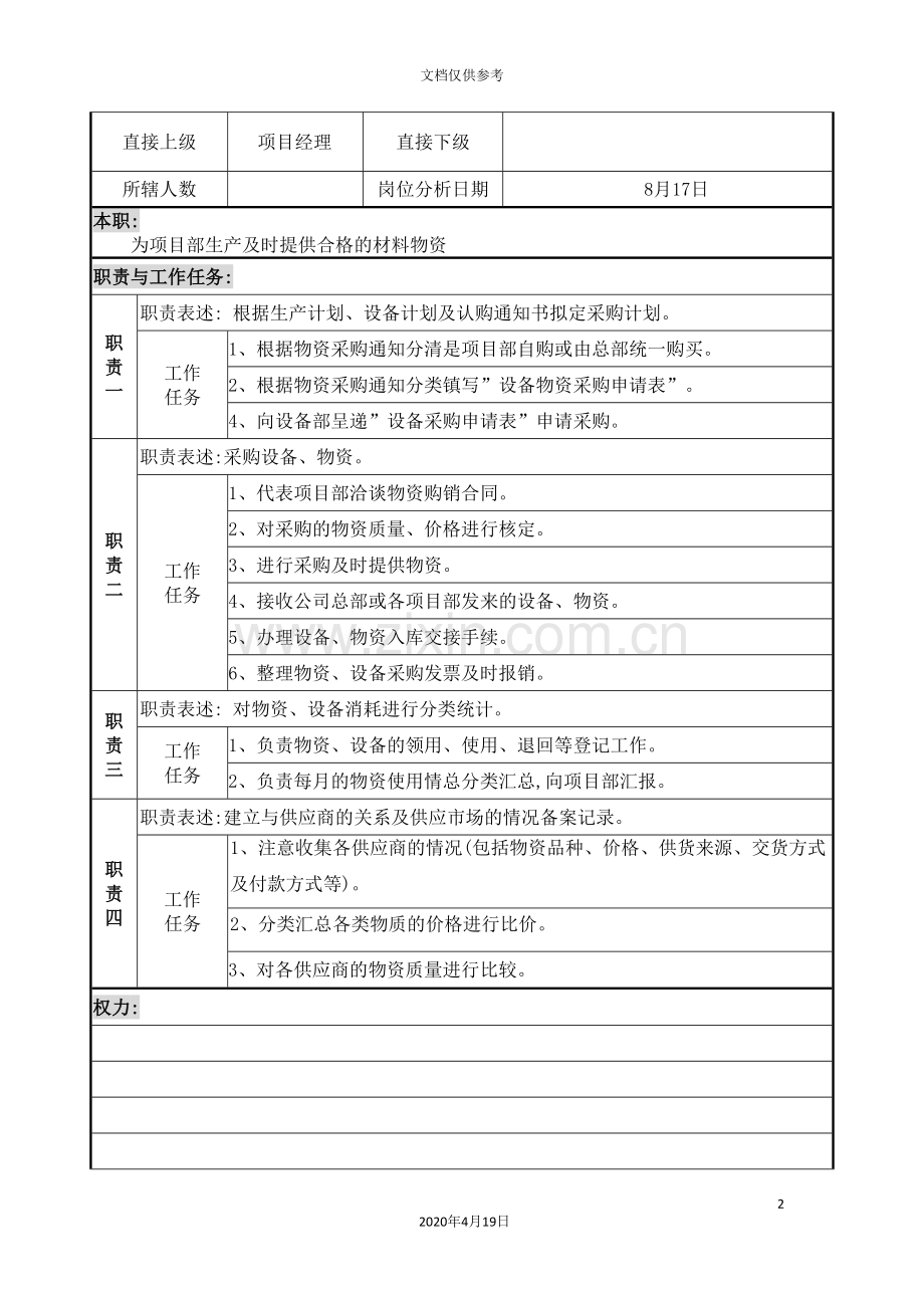 防城港项目部采购员岗位职责.doc_第2页