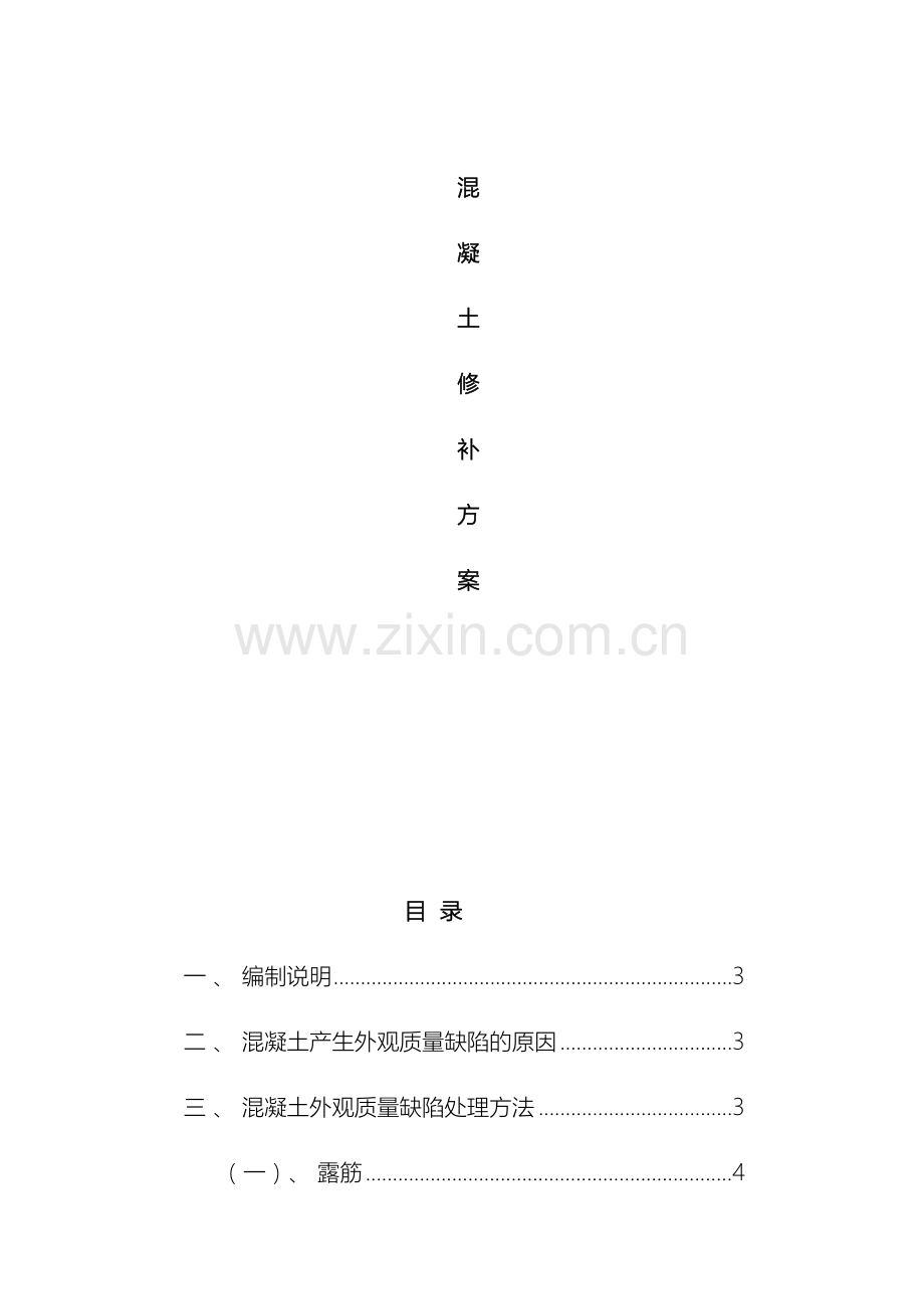 混凝土修补方案模板.doc_第2页