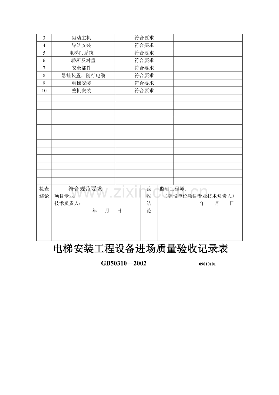 电梯分部分部工程验收纪录.doc_第2页