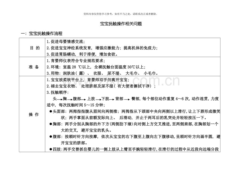 新生儿抚触操作流程样本.doc_第1页