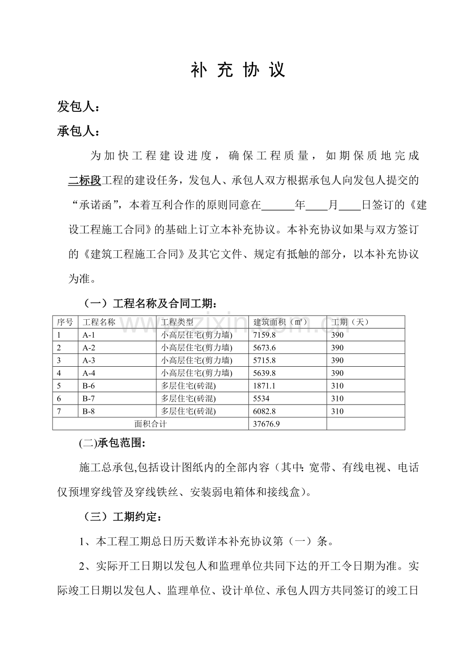 济南某小区施工合同.doc_第1页