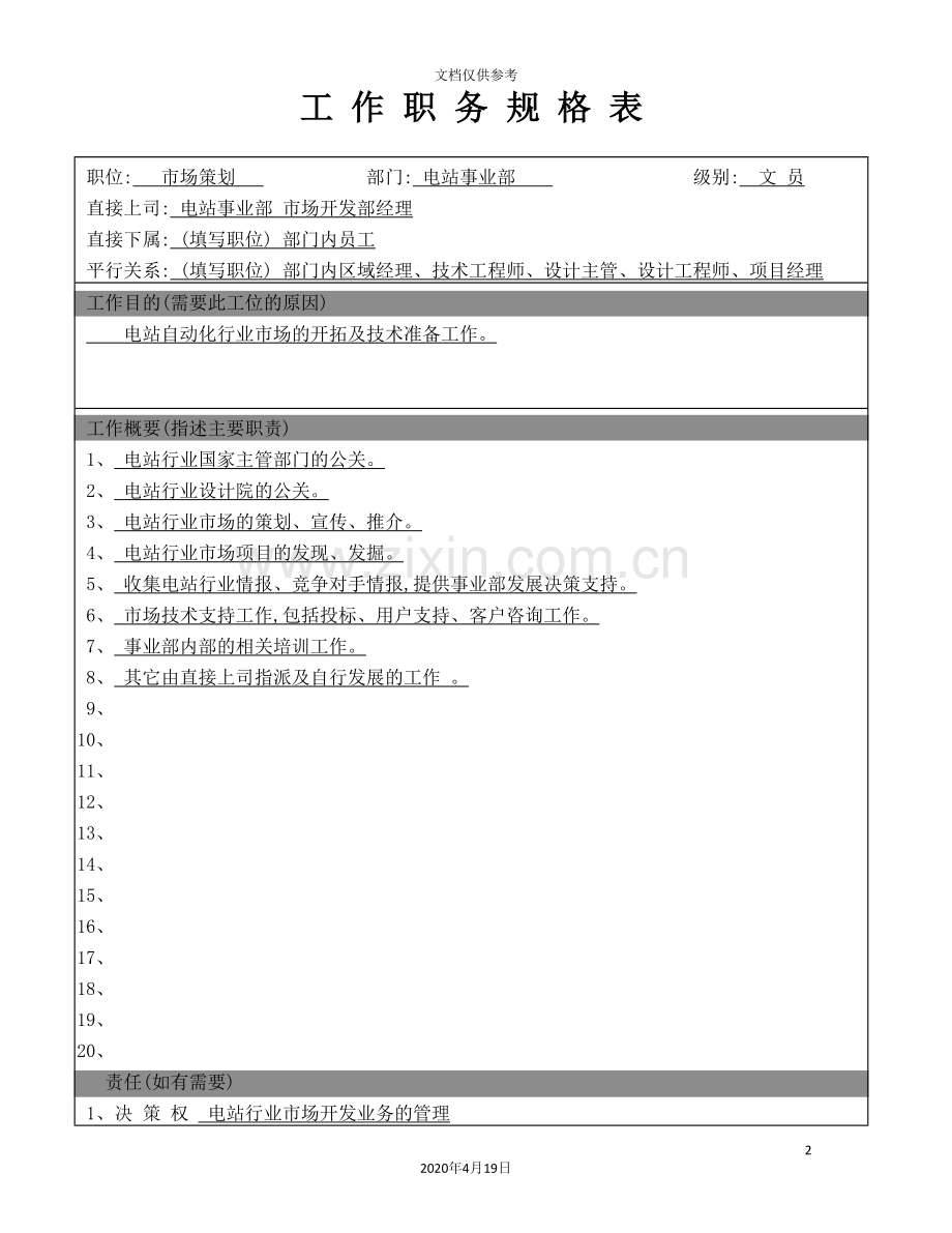 电站事业部市场策划岗位职责.doc_第2页