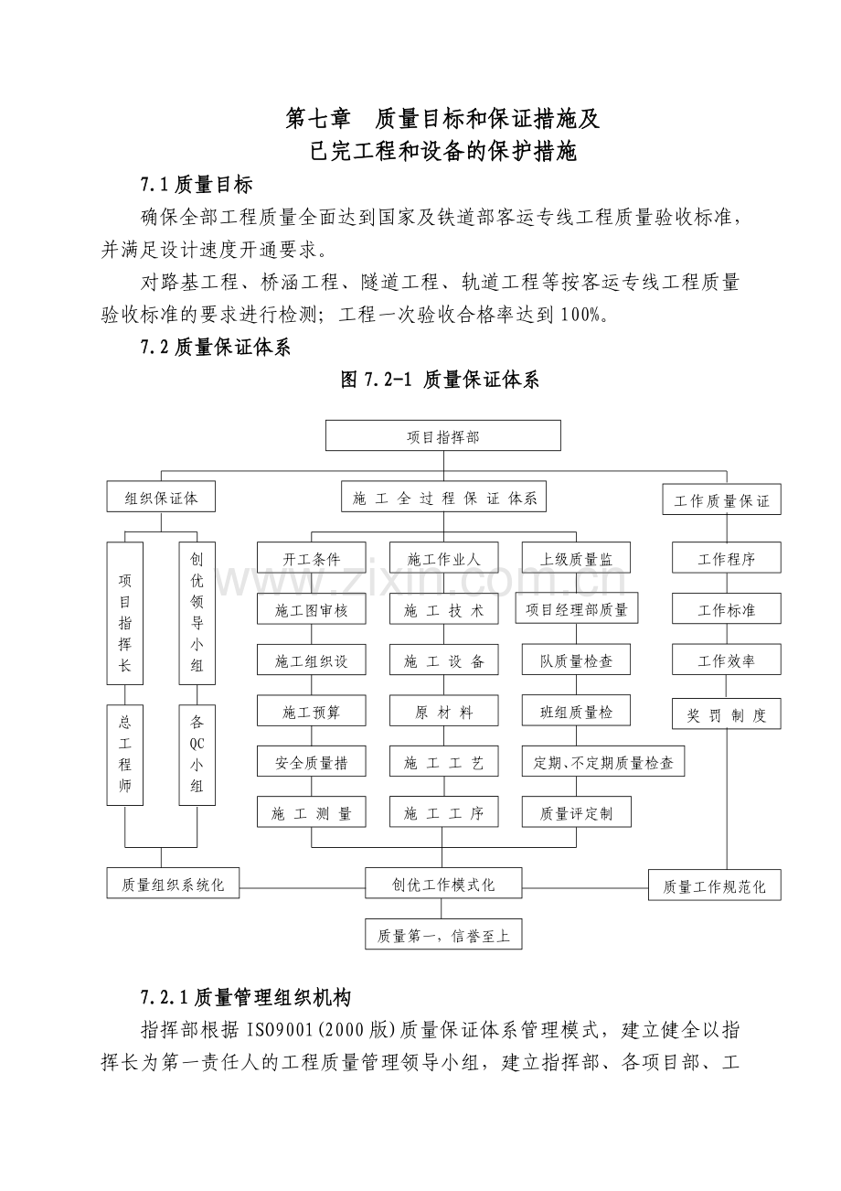 第七章--质量目标和保证措施及已完工程和设备的保护措施.doc_第1页