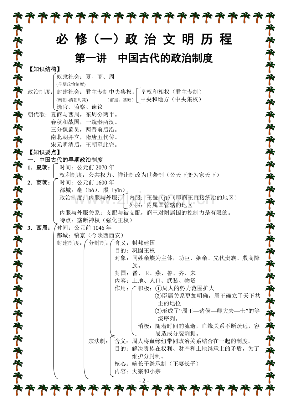 高考历史必修一必背知识点.pdf_第2页