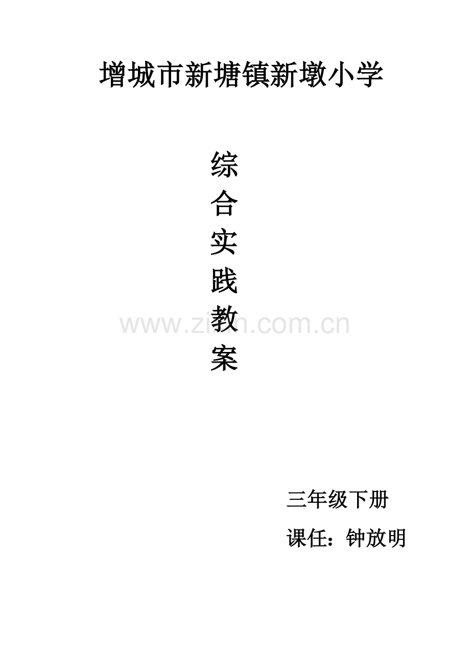 广州版三年级下册综合实践教案.doc_第1页