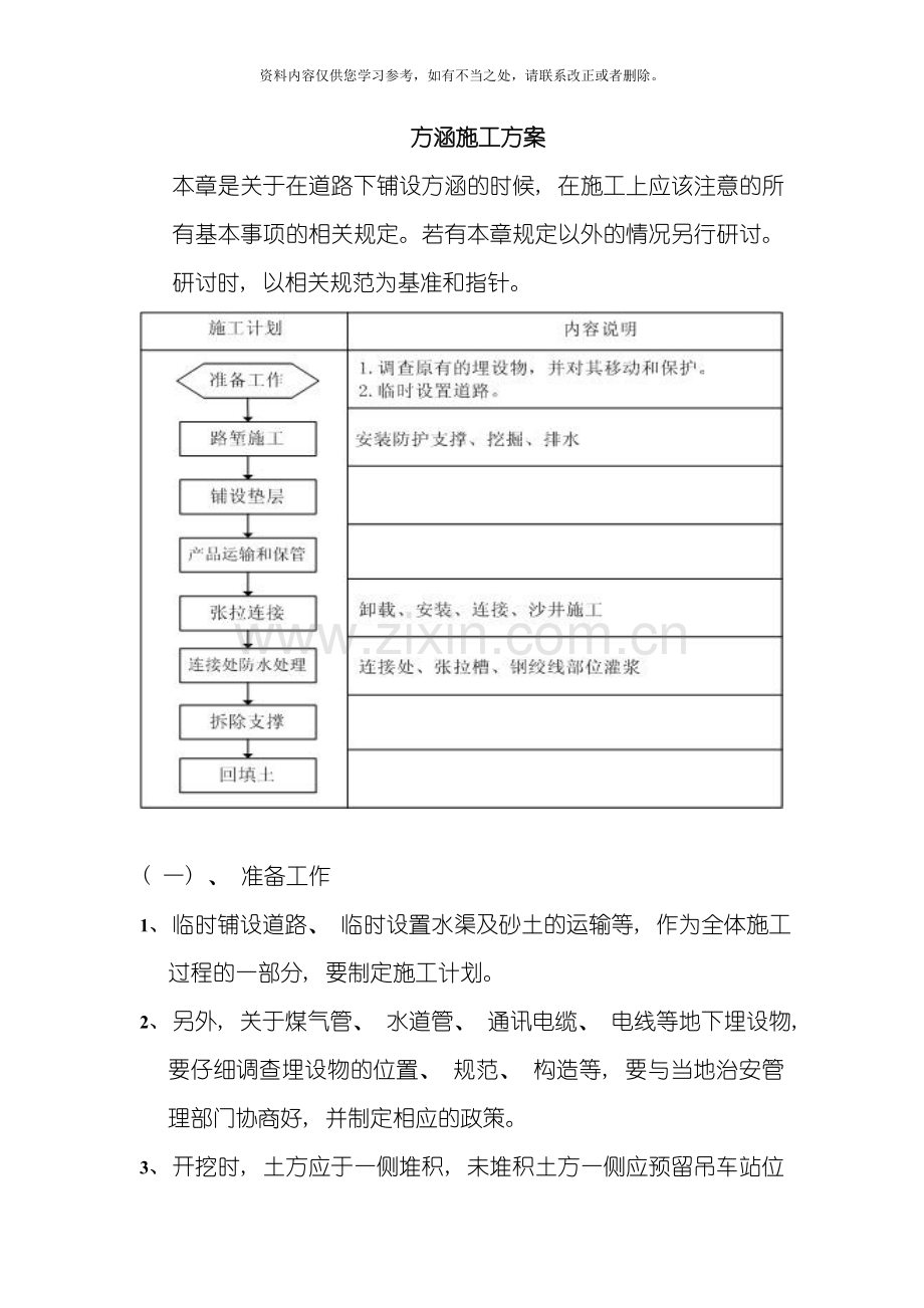方涵施工方案样本.doc_第1页
