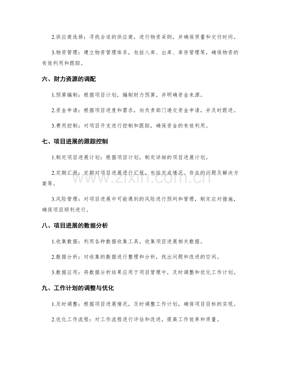 工作计划的资源调配和项目进展跟踪.docx_第2页