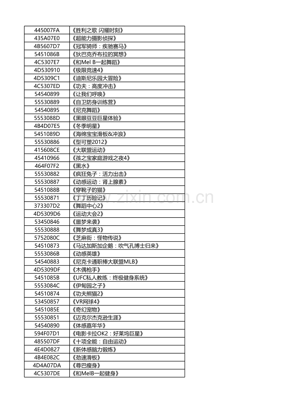 Xbox360游戏名称与编号对照表.xls_第2页