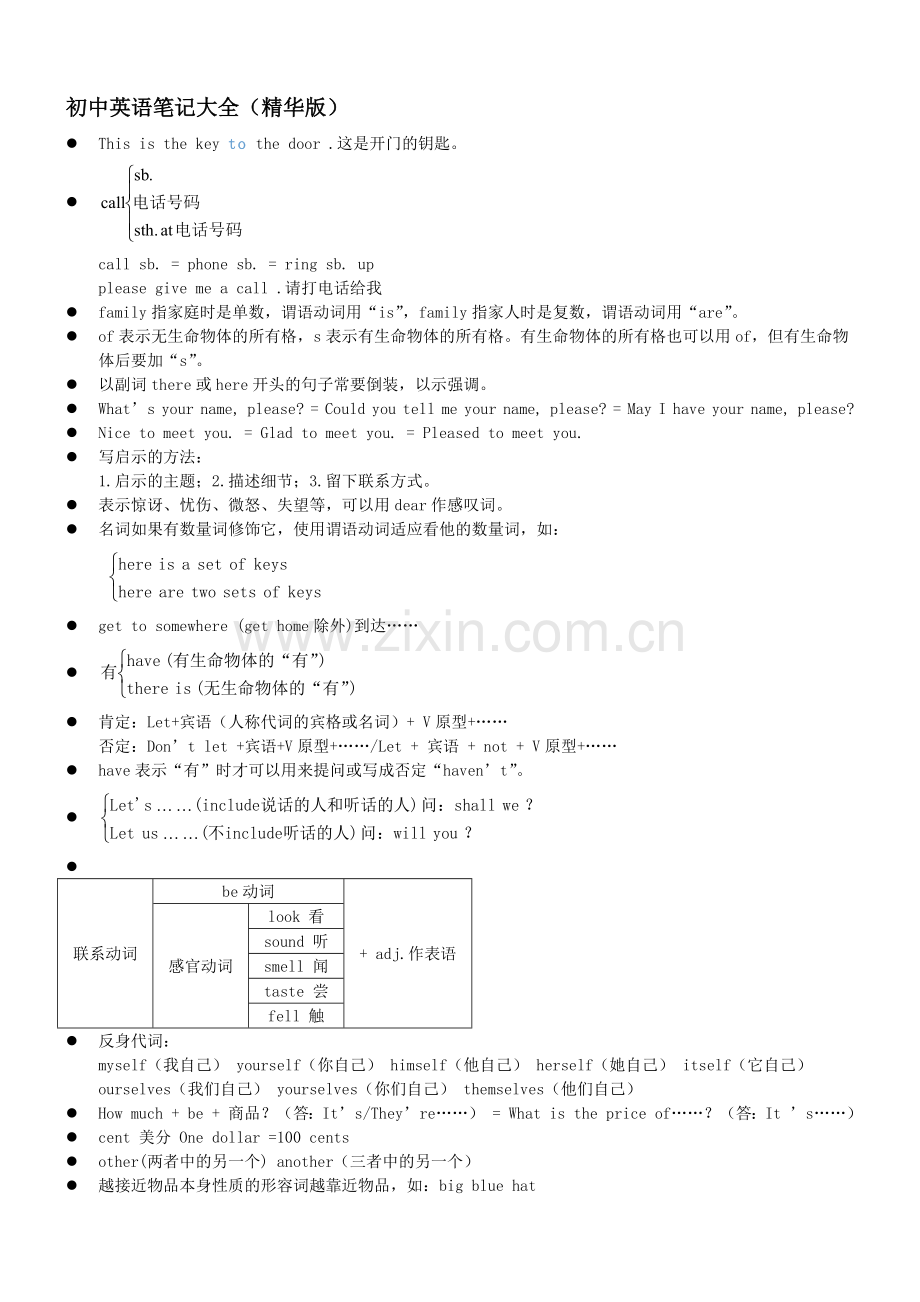 初中英语笔记(精华版).doc_第1页