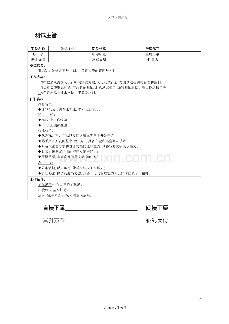 测试主管岗位职责.doc_第2页